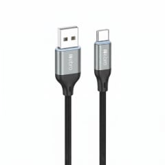 Cable Nebro WD-301T  USB-A a USB-C Trenzado Carga rápida 60W