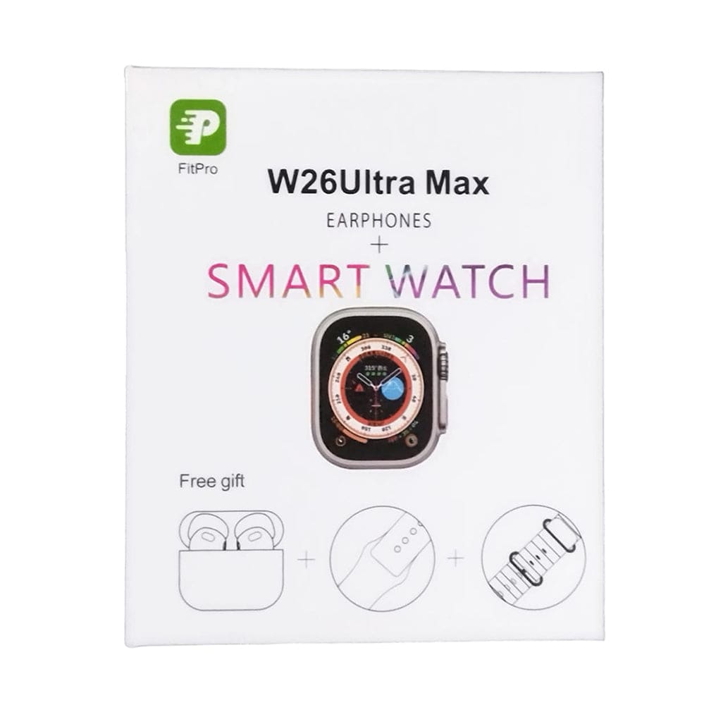SmartWatch W26 Ultra MAX Serie 8 doble correa y audifonos Bluetooth5