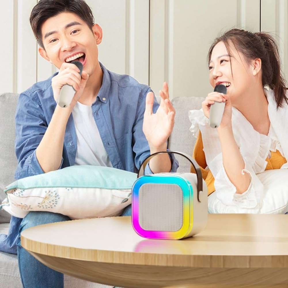 Bocina Karaoke Bluetooth FM dual microfonos portatil WL-3952