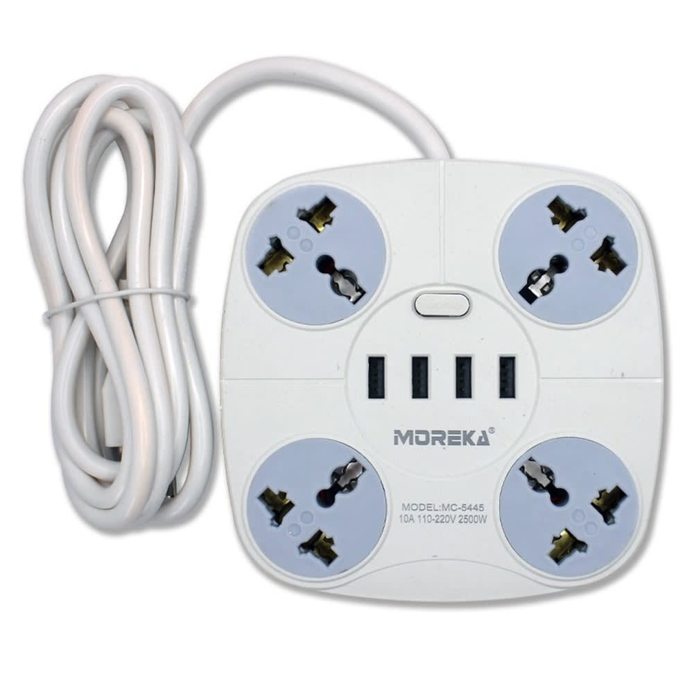 Multicontacto Circular 4 Conexiones 4 Puertos Usb Mc-54452