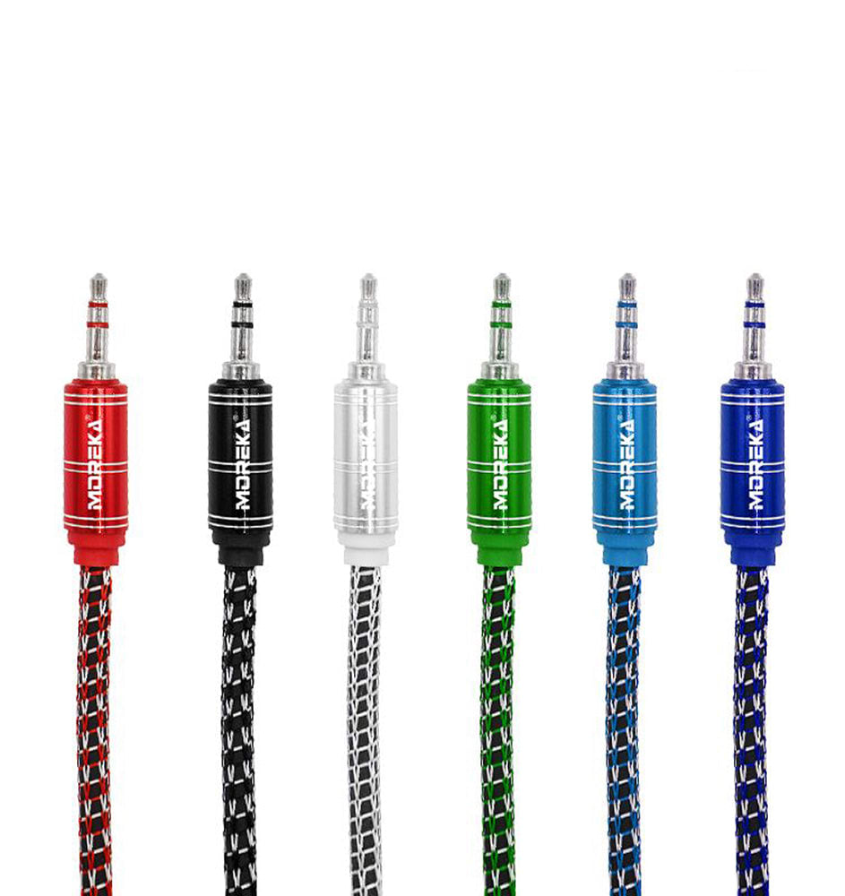 Cable De Audio, Moreka AU-01, Auxiliar 3.5, 1500mm, Reforzado6