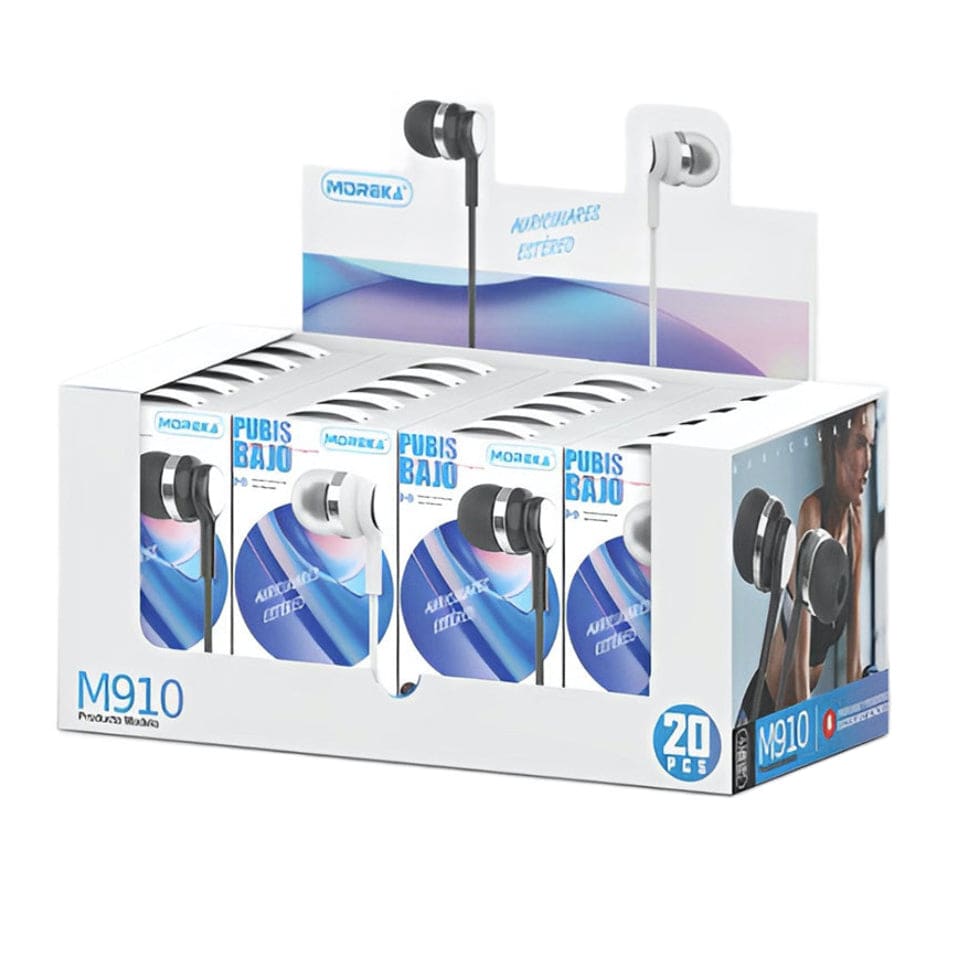 Paquete de 20 Audífonos Alámbrico 3.5 Moreka M-910, Manos Libres1