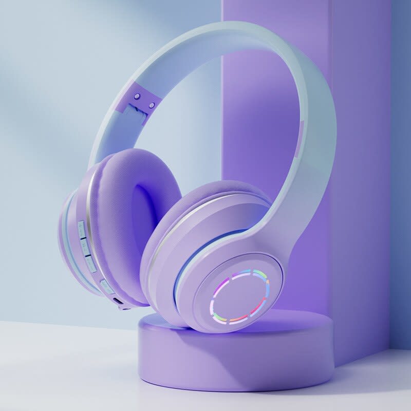 Diadema Bluetooth inalámbrico plegable Baja latencia larga duración RGB ST996