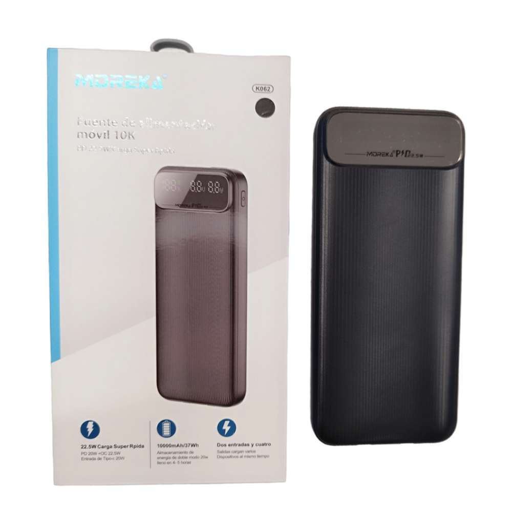 Powerbank Moreka K062 10000 mAh Tipo C IP Carga Rápida 22.5W4