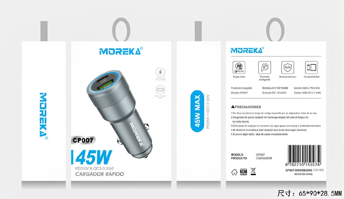 Cargador 2.1A Moreka MR2805 Incluye Cable tipo C 1M7