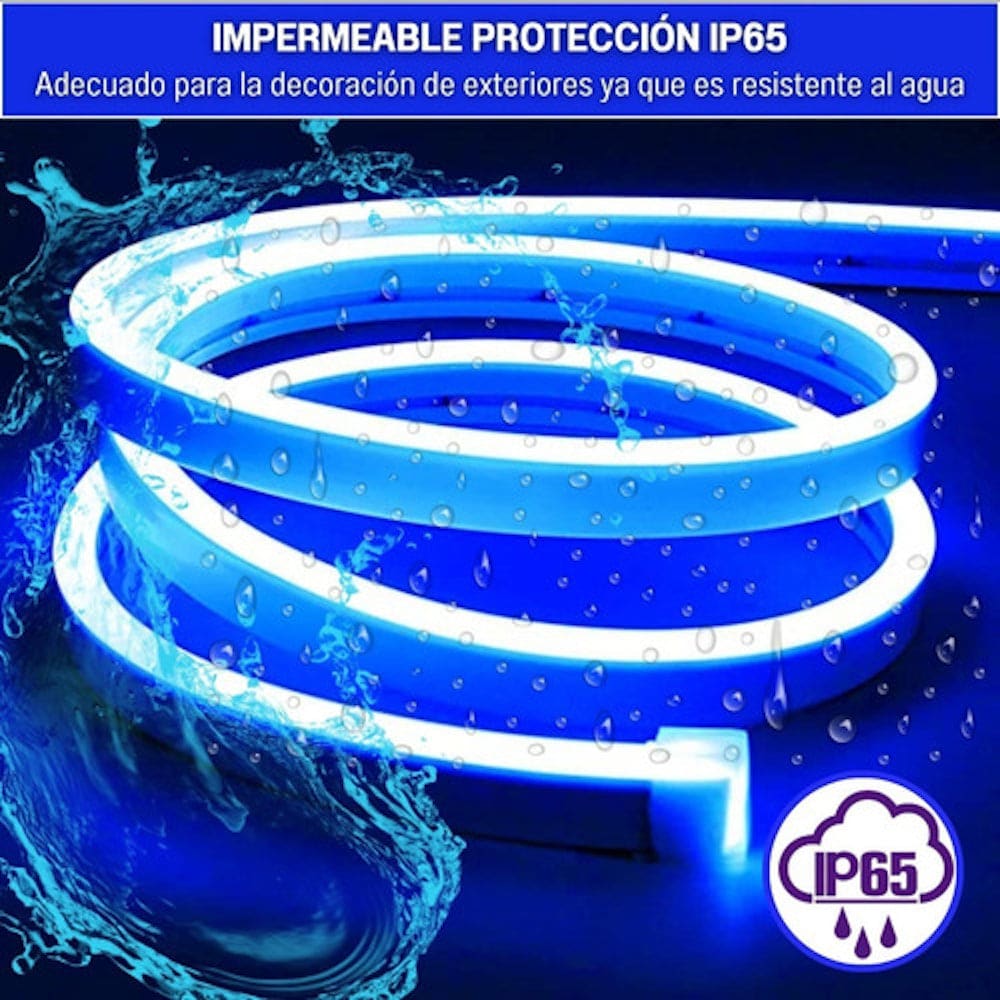 Tira Luz led NEÓN Ip65 Flexible Unicolor De 5m M13-0059
