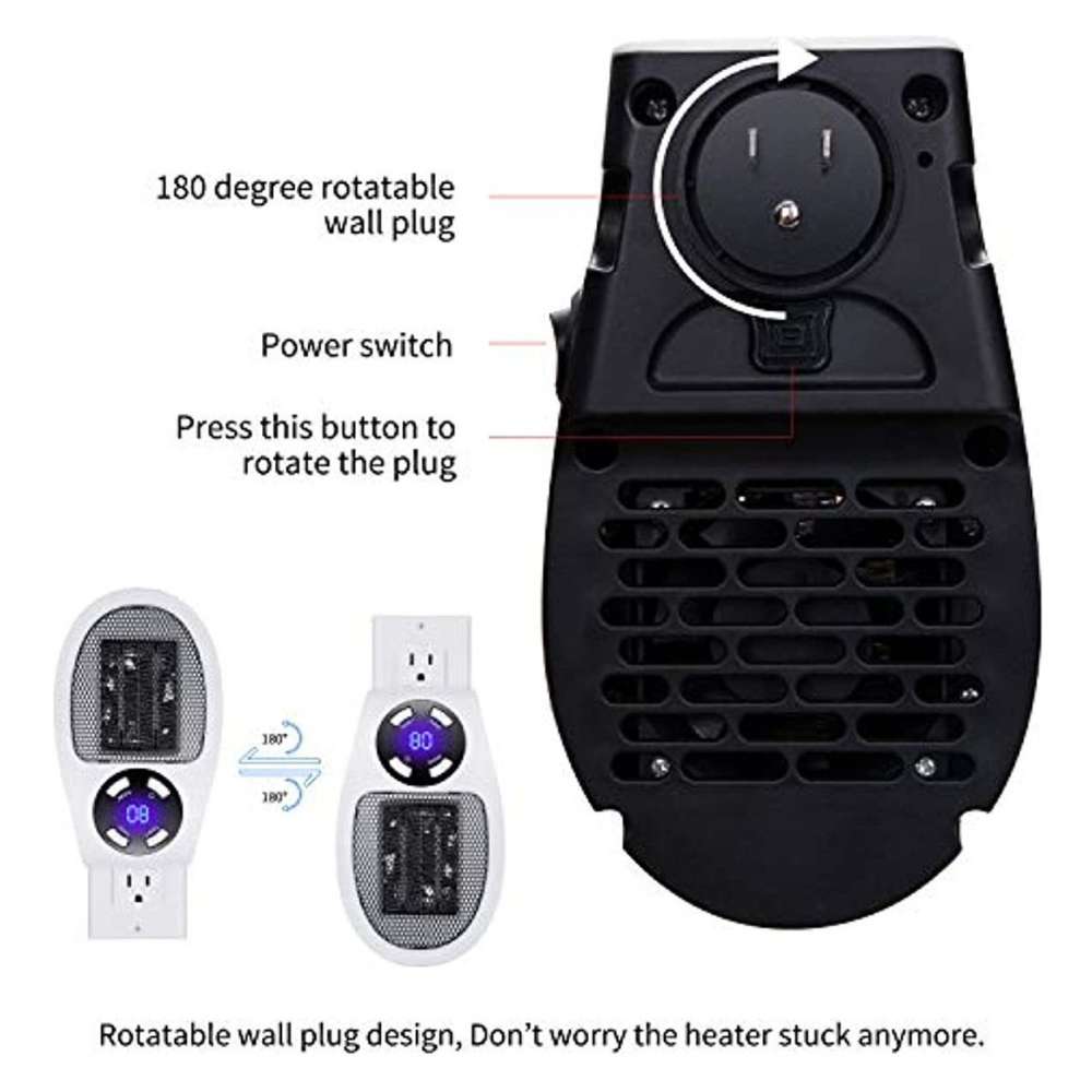 Calentador eléctrico portátil de 500 W de Pared RJG-0235
