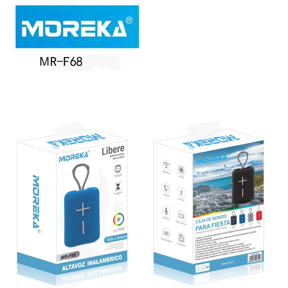 Bocina Bluetooth Moreka MR-F68 TF Card Radio FM Resistente al agua4