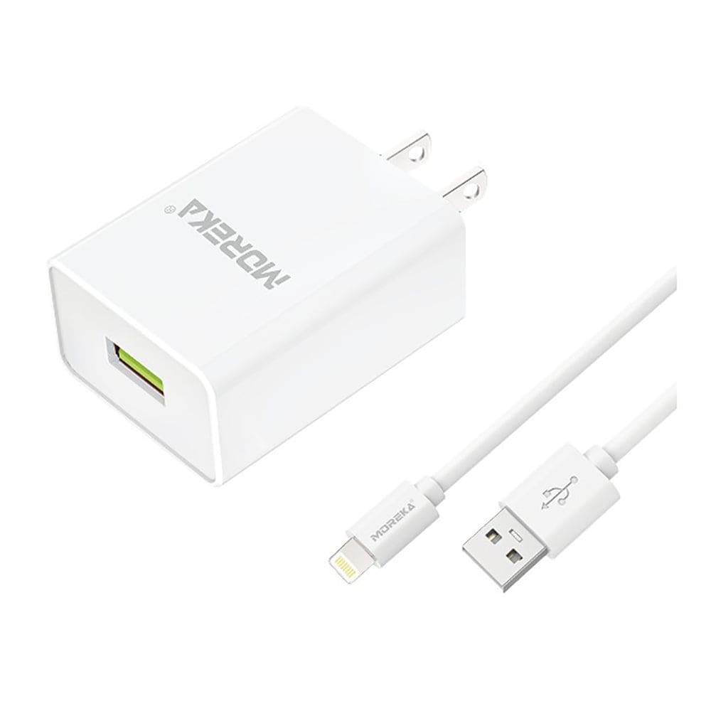 Cargador Ligthning Moreka MR0885 2.1A Incluye Cable IP1