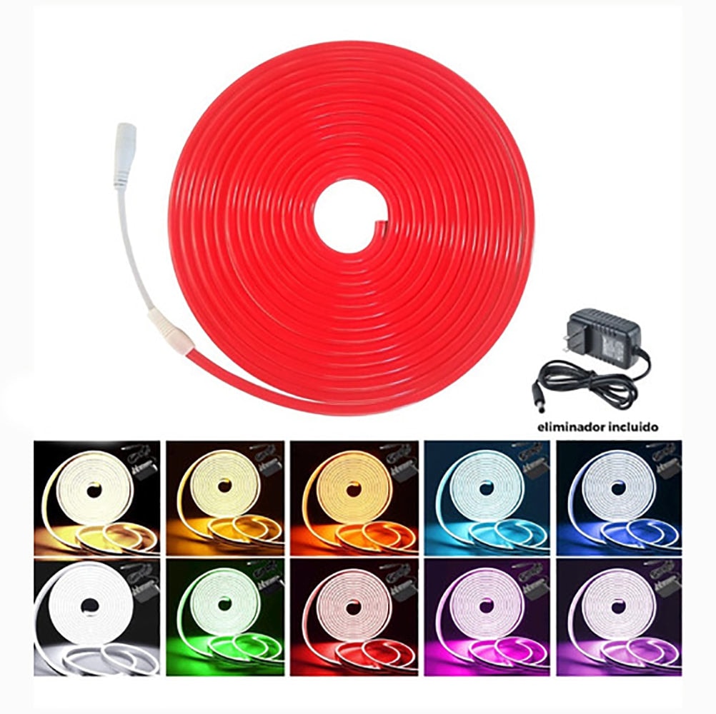 Tira Luz led NEÓN Ip65 Flexible Unicolor De 5m M13-0056