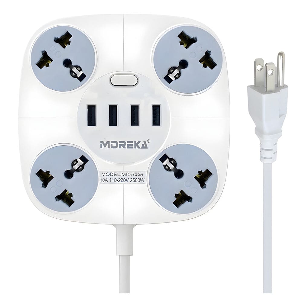 Multicontacto Circular 4 Conexiones 4 Puertos Usb Mc-54451