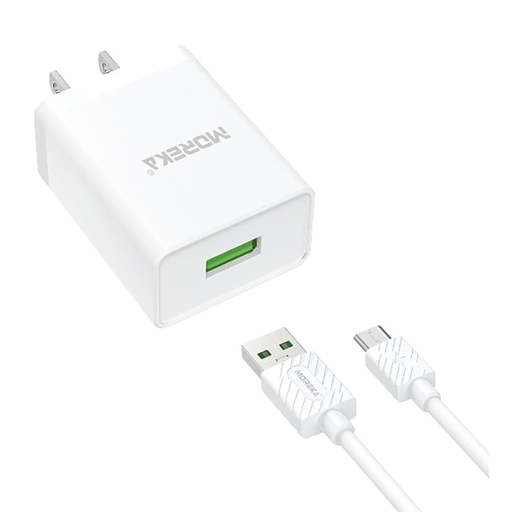 Cargador Micro USB V8 Moreka MR0645  2.1A Usb incluye Cable1