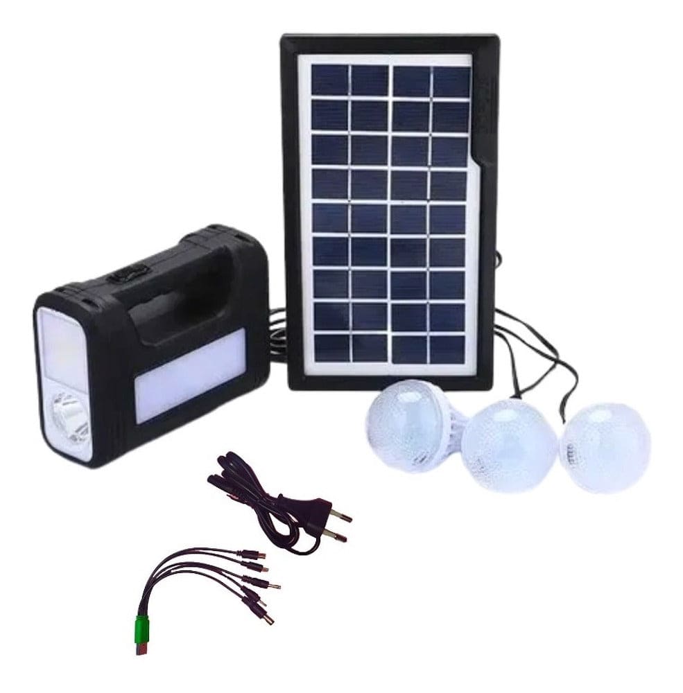 Mini Sistema Solar 3 Focos Linterna Power Bank MOR-80171