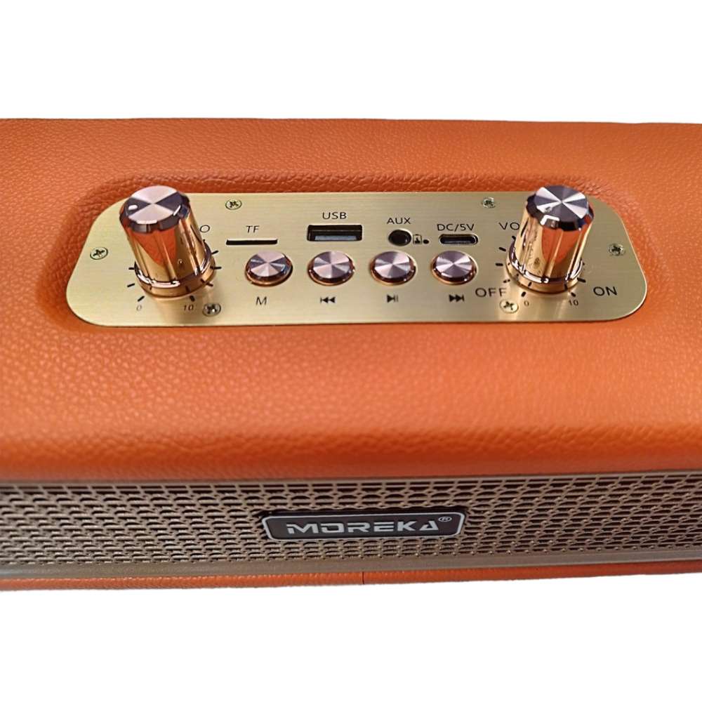 Bocina Karaoke Bluetooth FM dual microfonos retro Moreka 3829