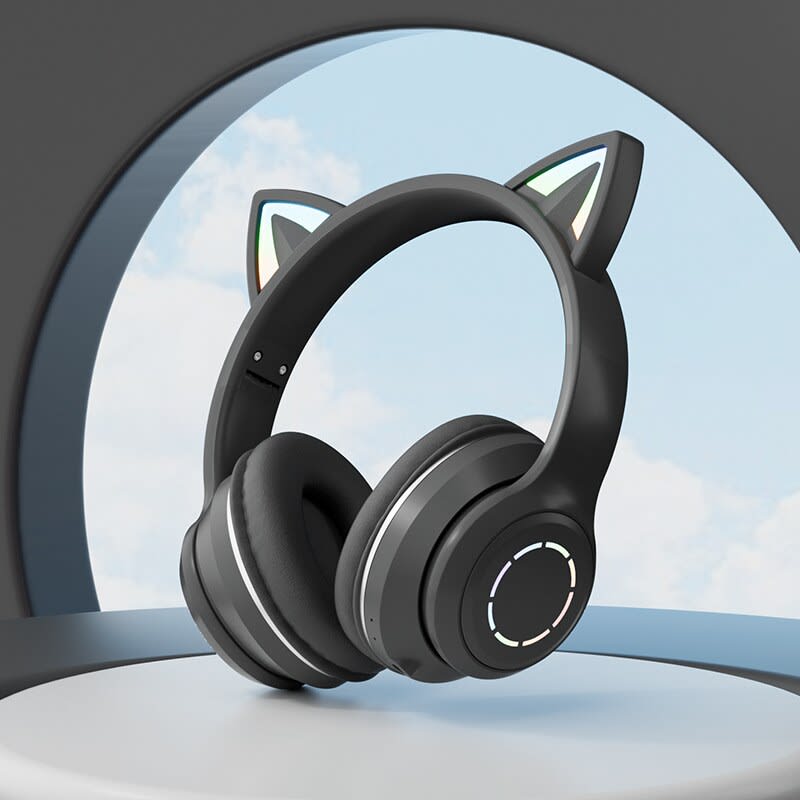 Diadema Gato Bluetooth inalámbrico Baja latencia larga duración RGB ST89M10