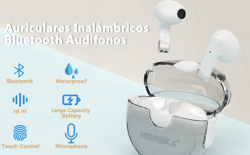 Audífonos Bluetooth 5.0 Moreka 285 TWS Táctil 10