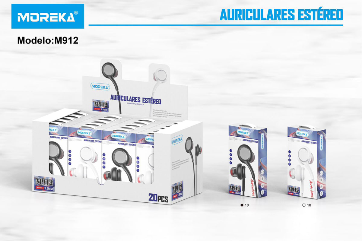 Audifonos Moreka M-912, Alámbricos, Manos Libres, 3.5mm3
