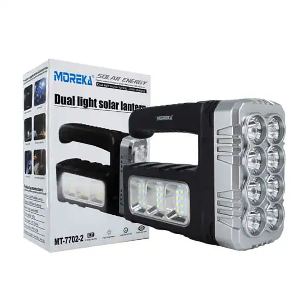 Linterna super brillante de 8 Leds + COB Solar Moreka 7702A3