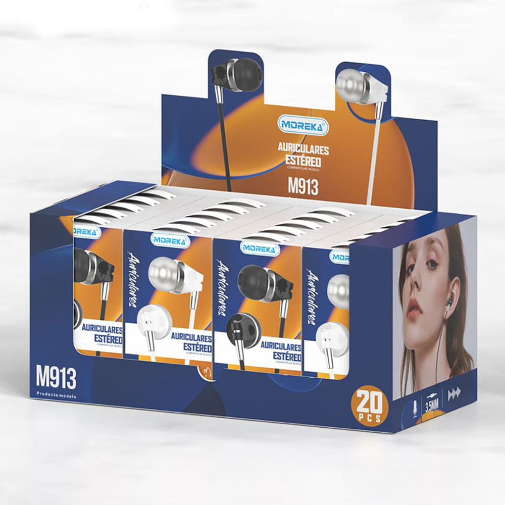 Audifonos Moreka M-913, Alámbricos, Manos Libres, 3.5mm2
