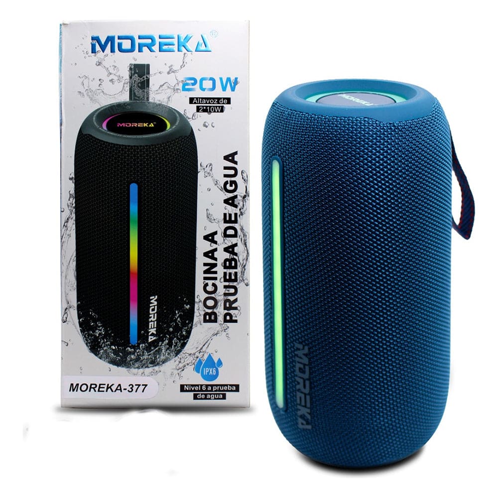 Bocina Bluetooth Moreka 377 20W IPX6, Radio FM, USB, Micro SD13