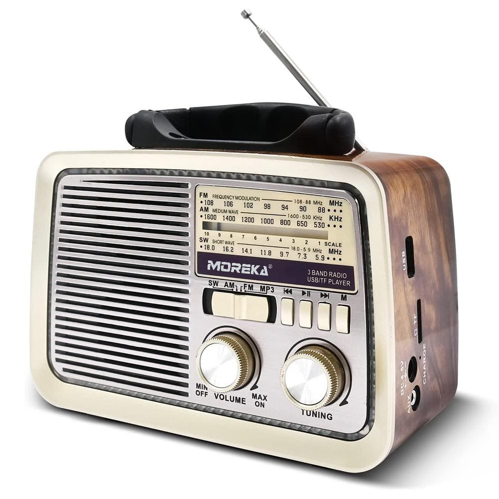 Bocina Radio FM - AM  Moreka 224, Bluetooth, TF Card, Lampara, USB1