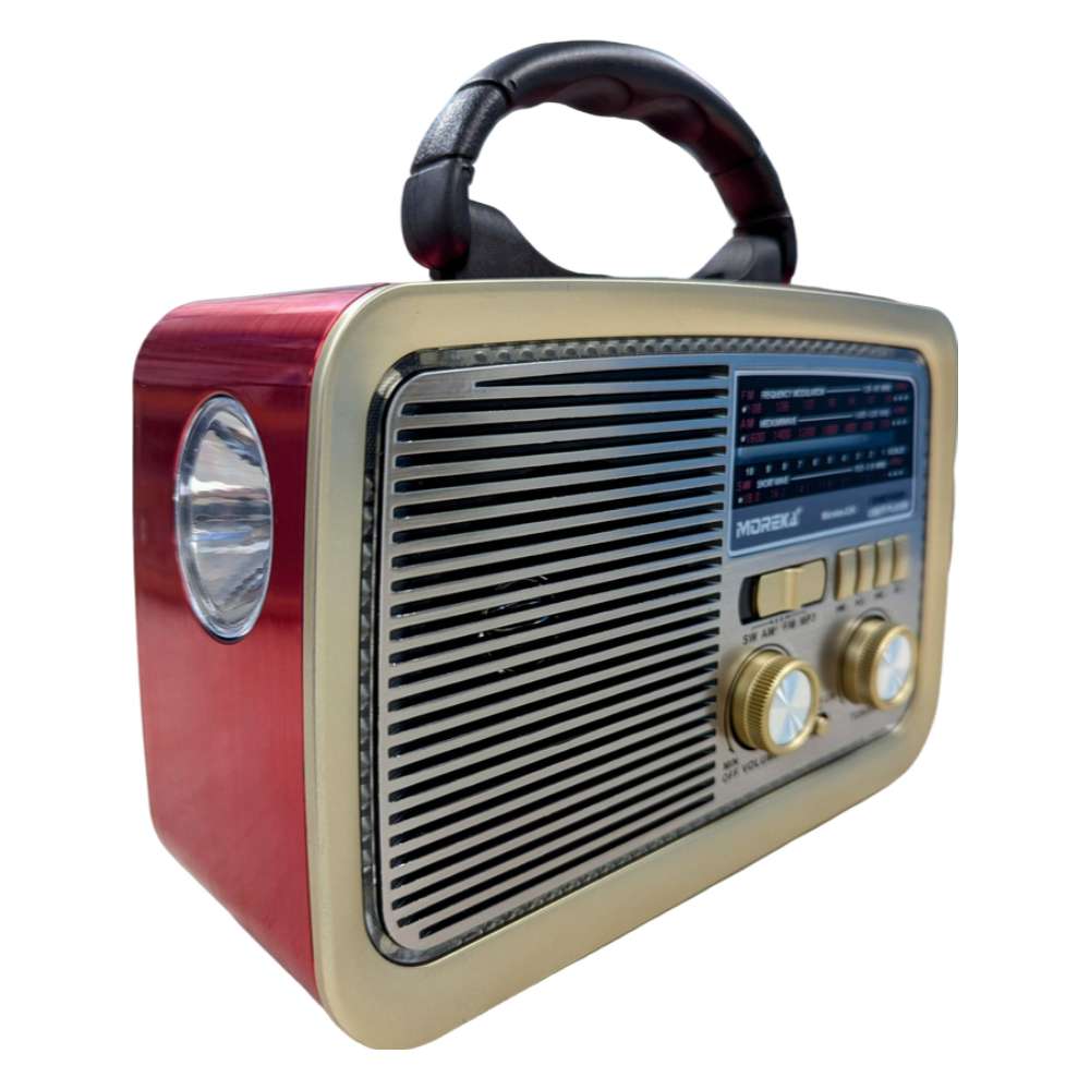 Bocina Radio FM - AM  Moreka 224, Bluetooth, TF Card, Lampara, USB8