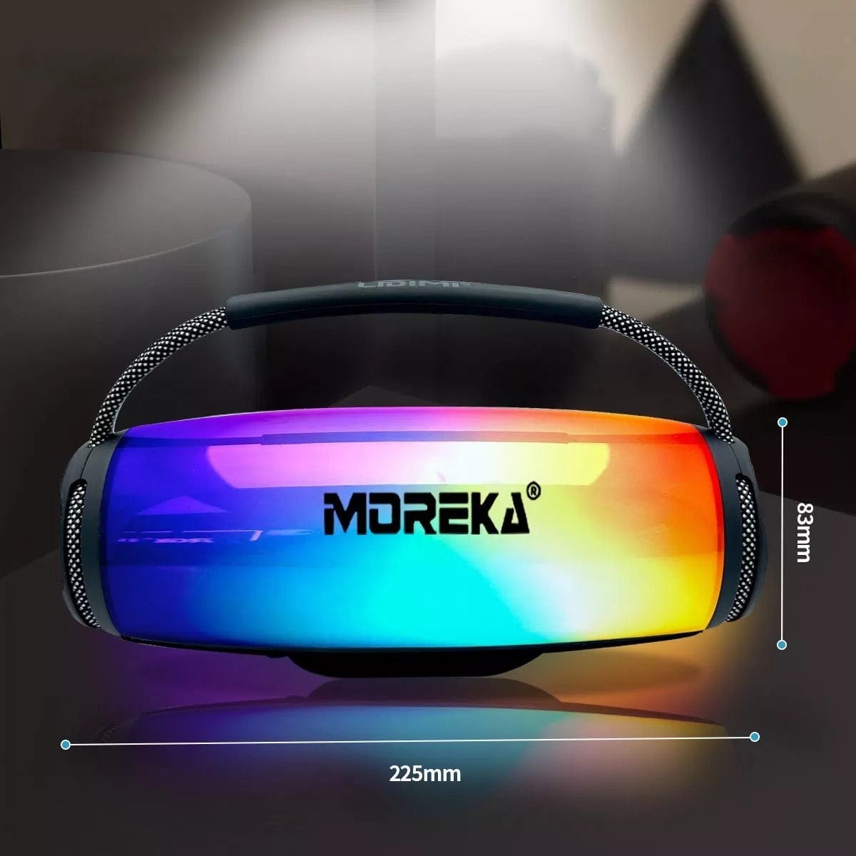 Bocina Bluetooth Moreka M-710 RGB Radio FM Resistente al agua2