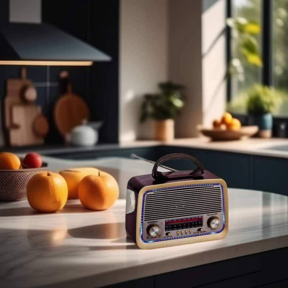 Bocina Radio FM - AM  Moreka 225, Bluetooth, TF Card, Lampara, USB7
