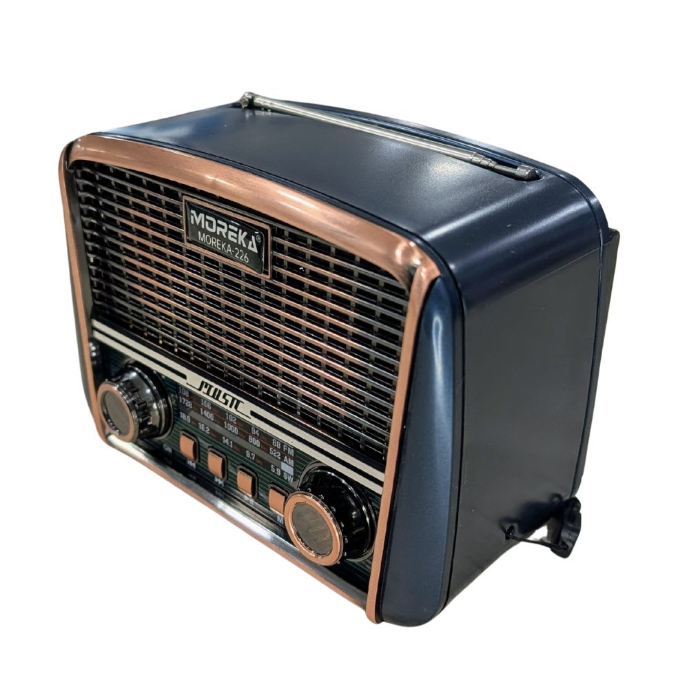Bocina vintage Radio recarga Solar Bluetooth Moreka 2269
