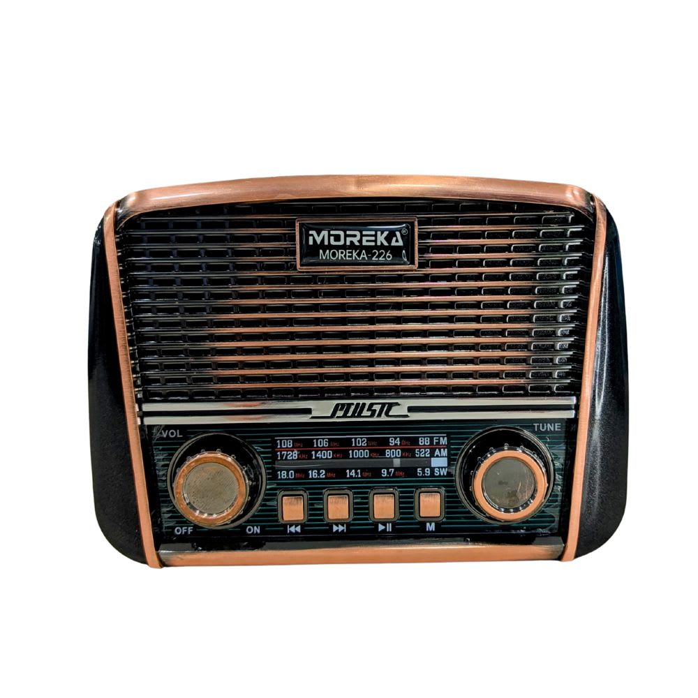 Bocina vintage Radio recarga Solar Bluetooth Moreka 2267
