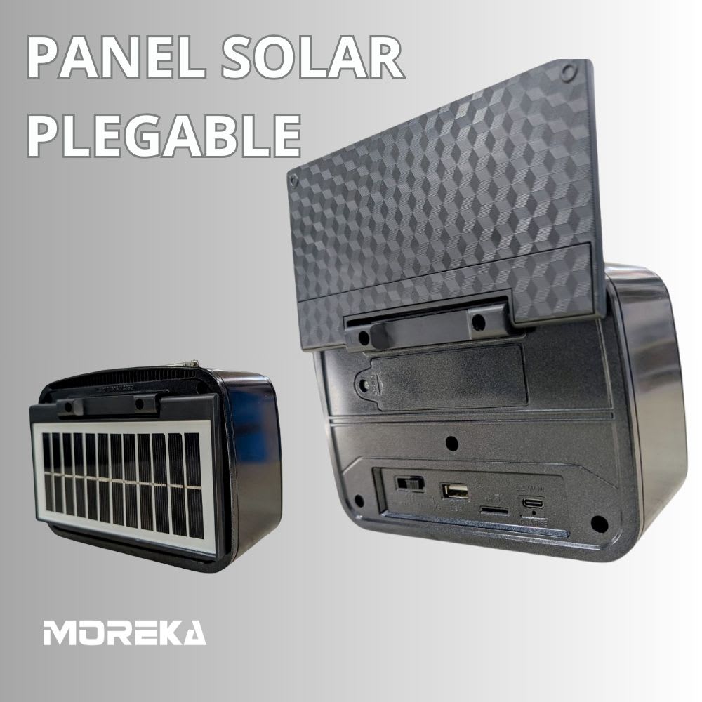 Bocina vintage Radio recarga Solar Bluetooth Moreka 2263