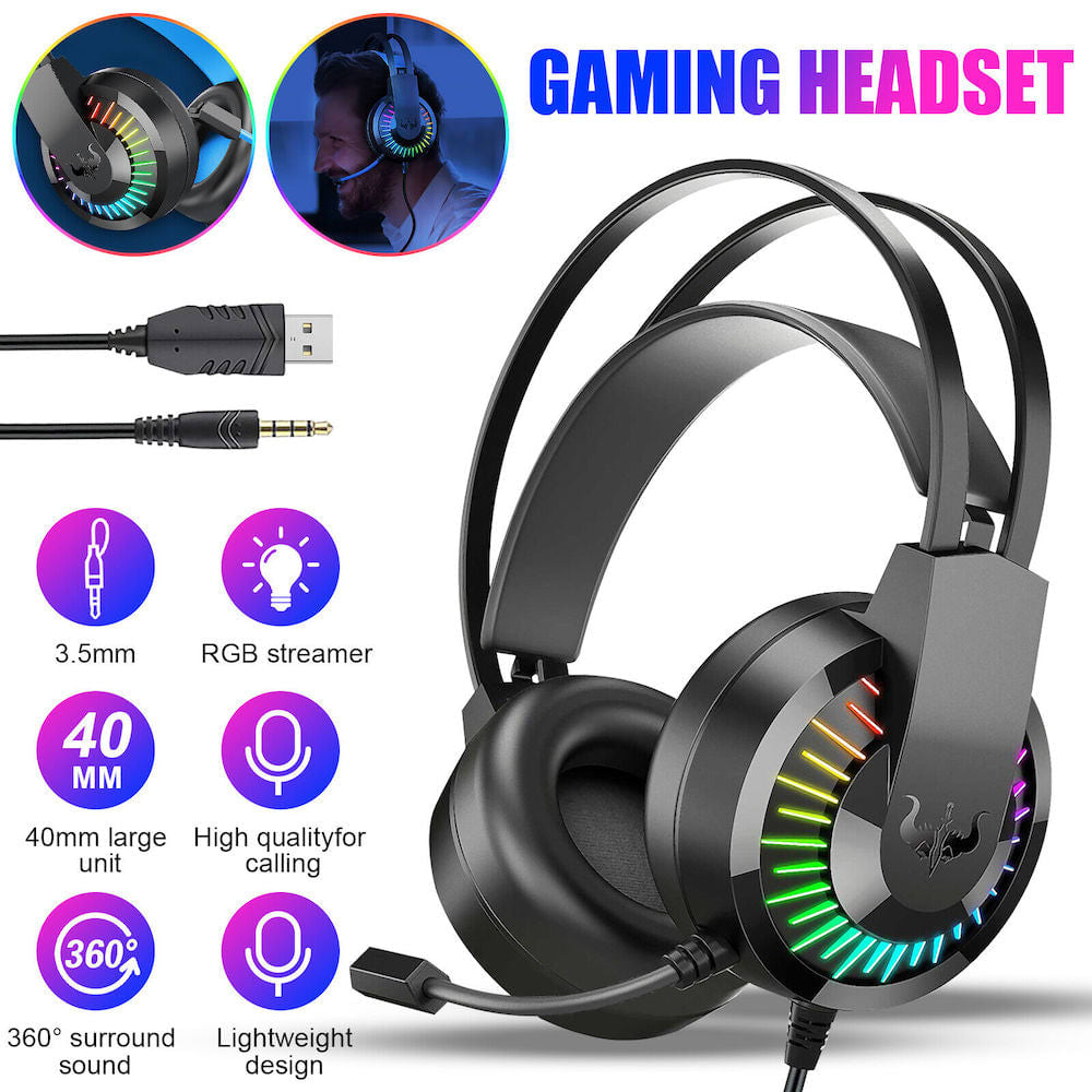 Diadema Gamer OVLENG GT68 Switch Xbox Ps4, PSP RGB Power Bass3