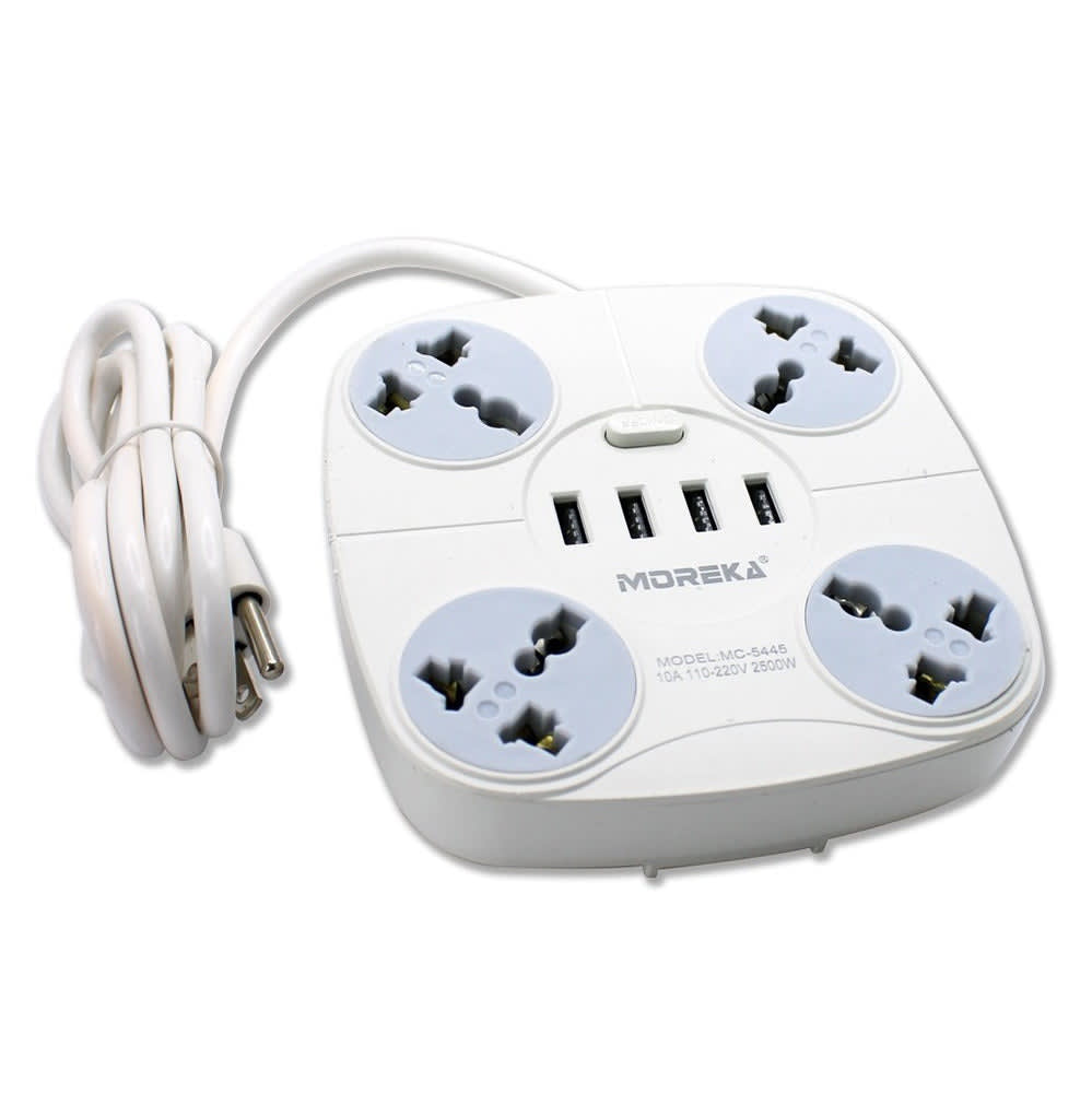 Multicontacto Circular 4 Conexiones 4 Puertos Usb Mc-54453