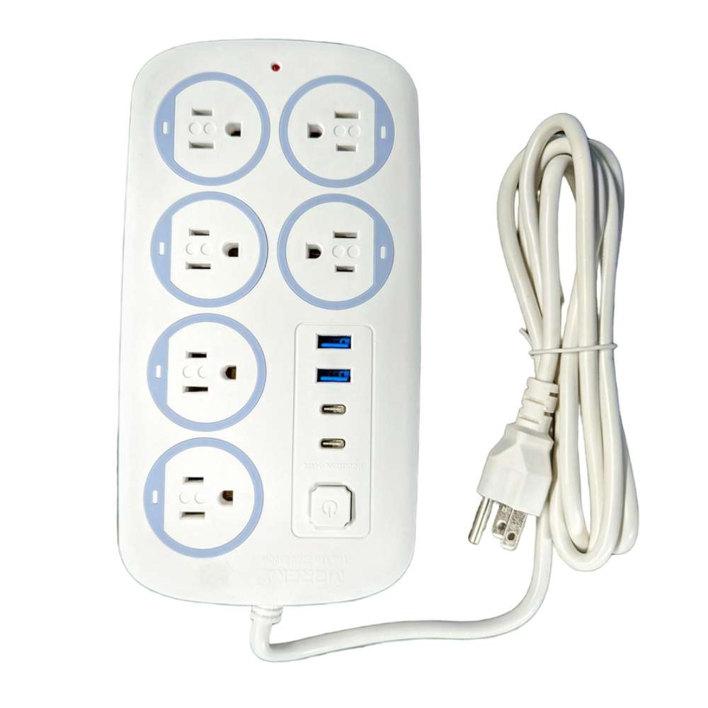 Multicontacto 6 Conexiones 2 Puertos Usb 2 Puertos C MC-5848c2