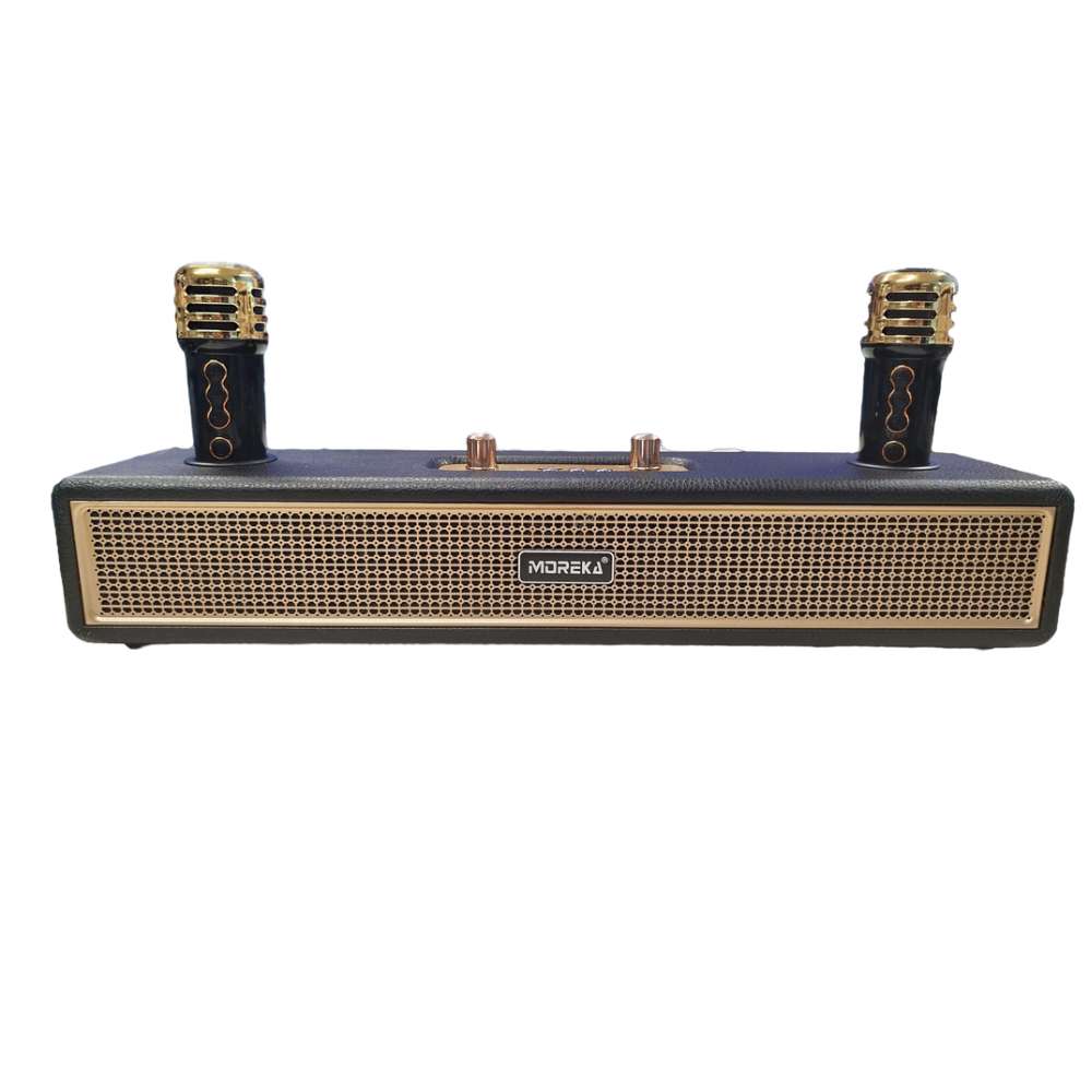 Bocina Karaoke Bluetooth FM dual microfonos retro Moreka 38211