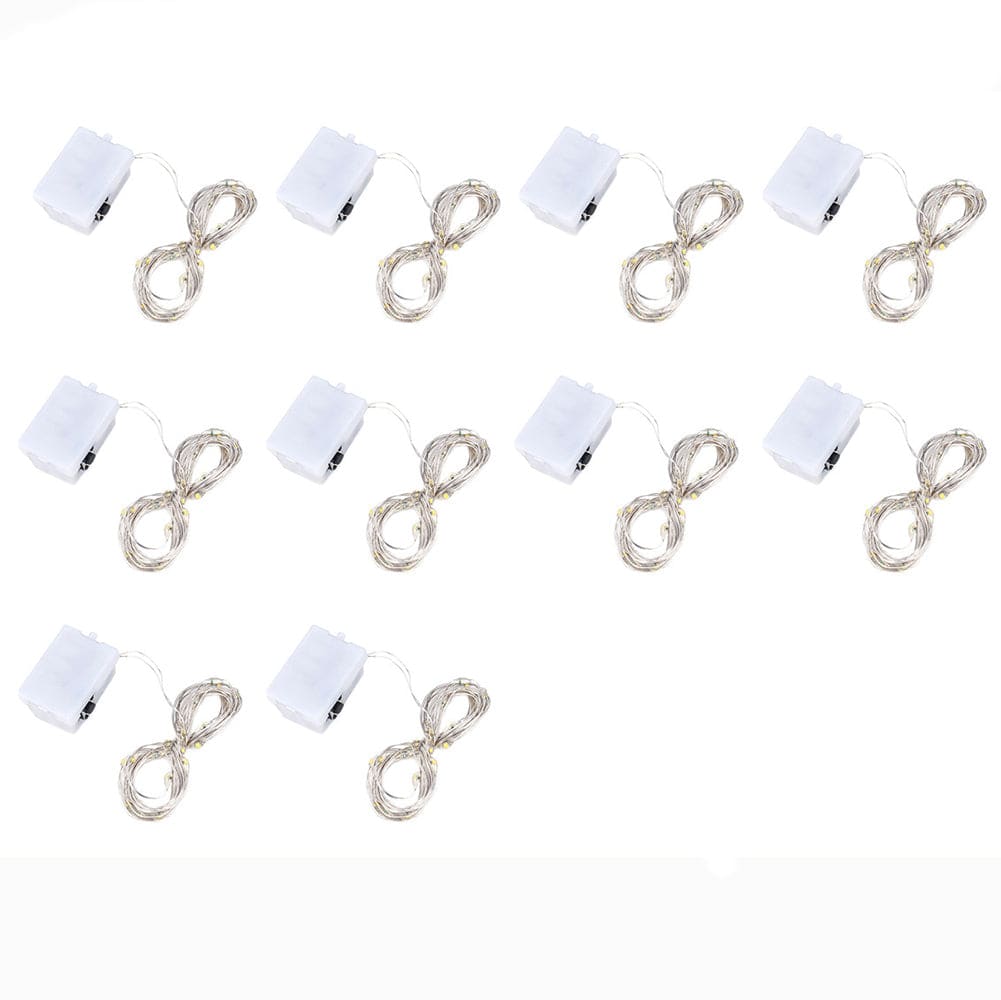 10pcs Guirnalda Luces Hadas 20 Leds 2mts Decorativas Navidad incluye Pilas4