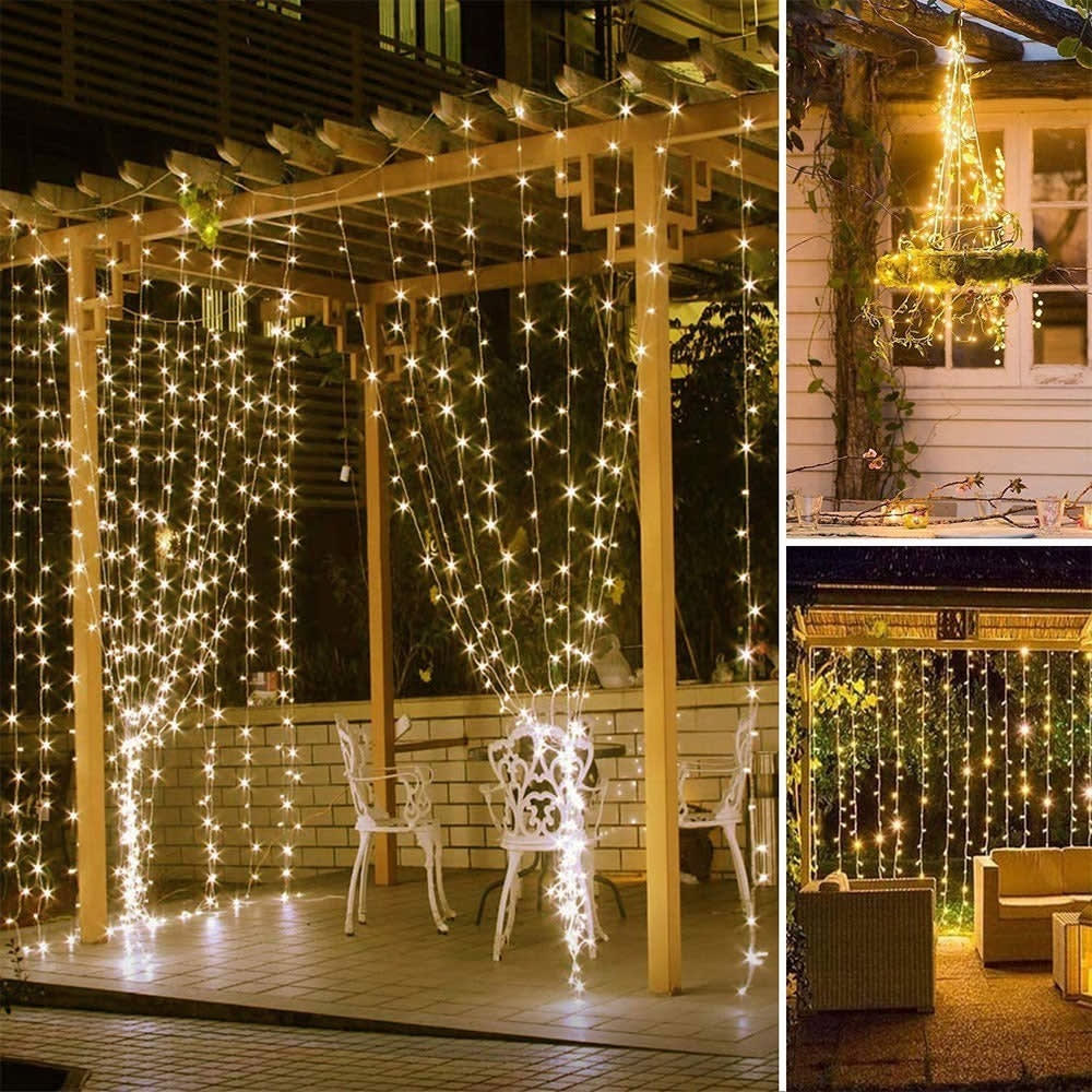 Cortina Serie Luces 300 Led Decorativas Usb 3x3m USB2