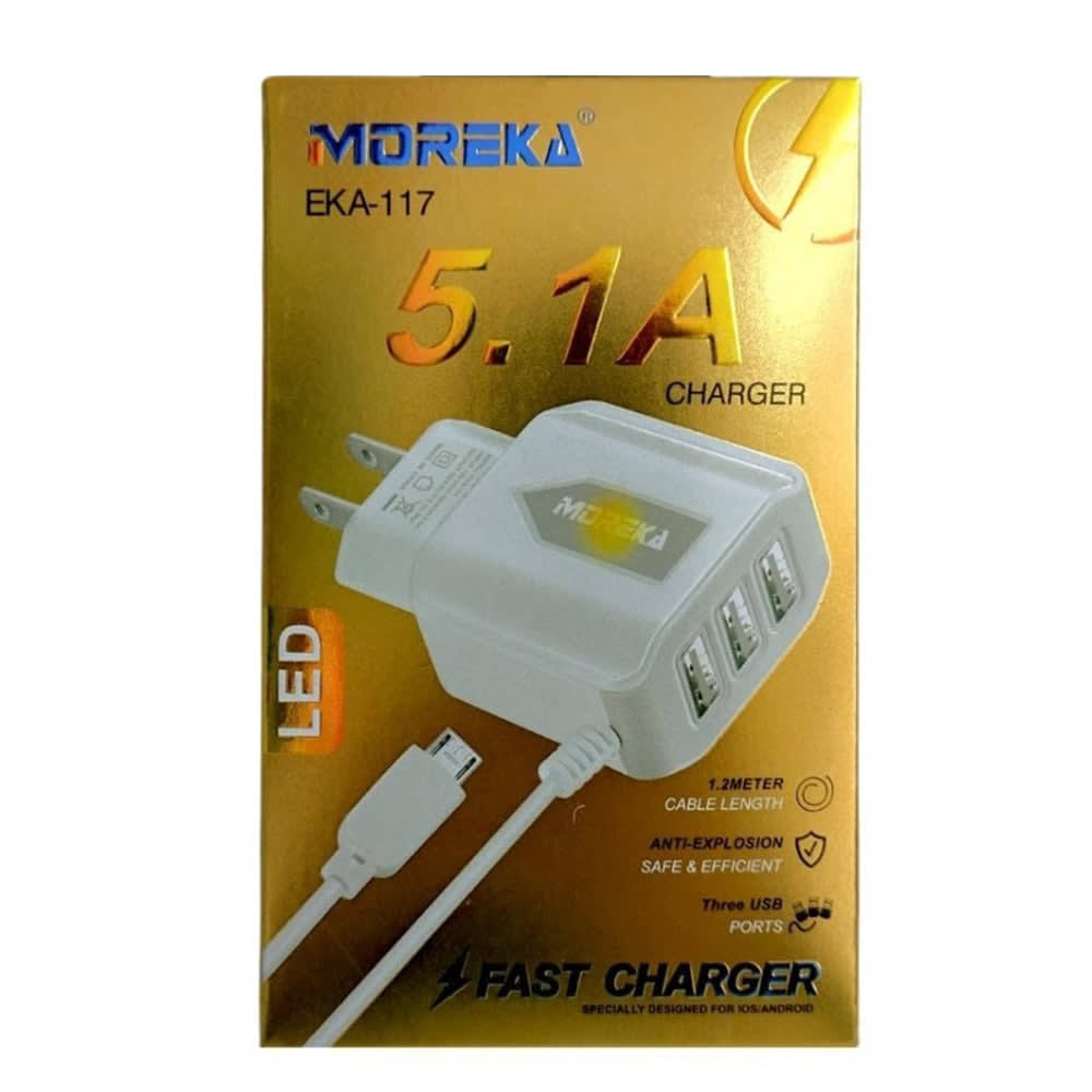 Cargador Moreka EKA 117 Cable Tipo V82