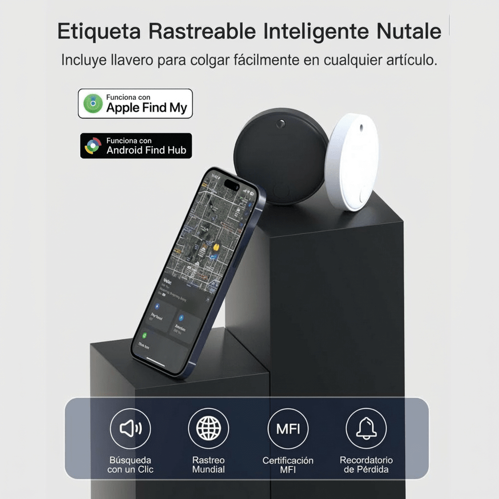Localizador Gps Rastreador compatible Android  IOS Universal 365 Días NUTALE F20X6