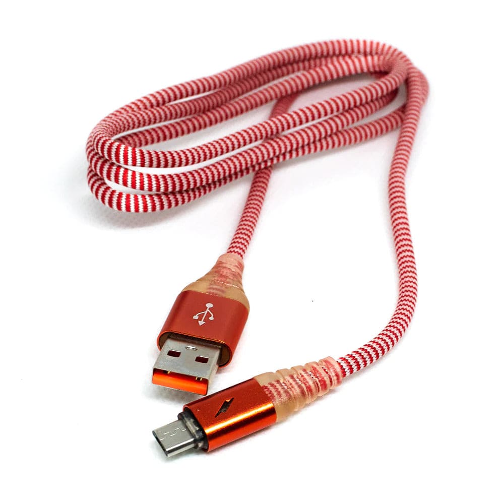 Cable Tipo V8 Micro USB, Moreka CB-05, 2.1 A y Datos, con diseño LED, 1 M.3