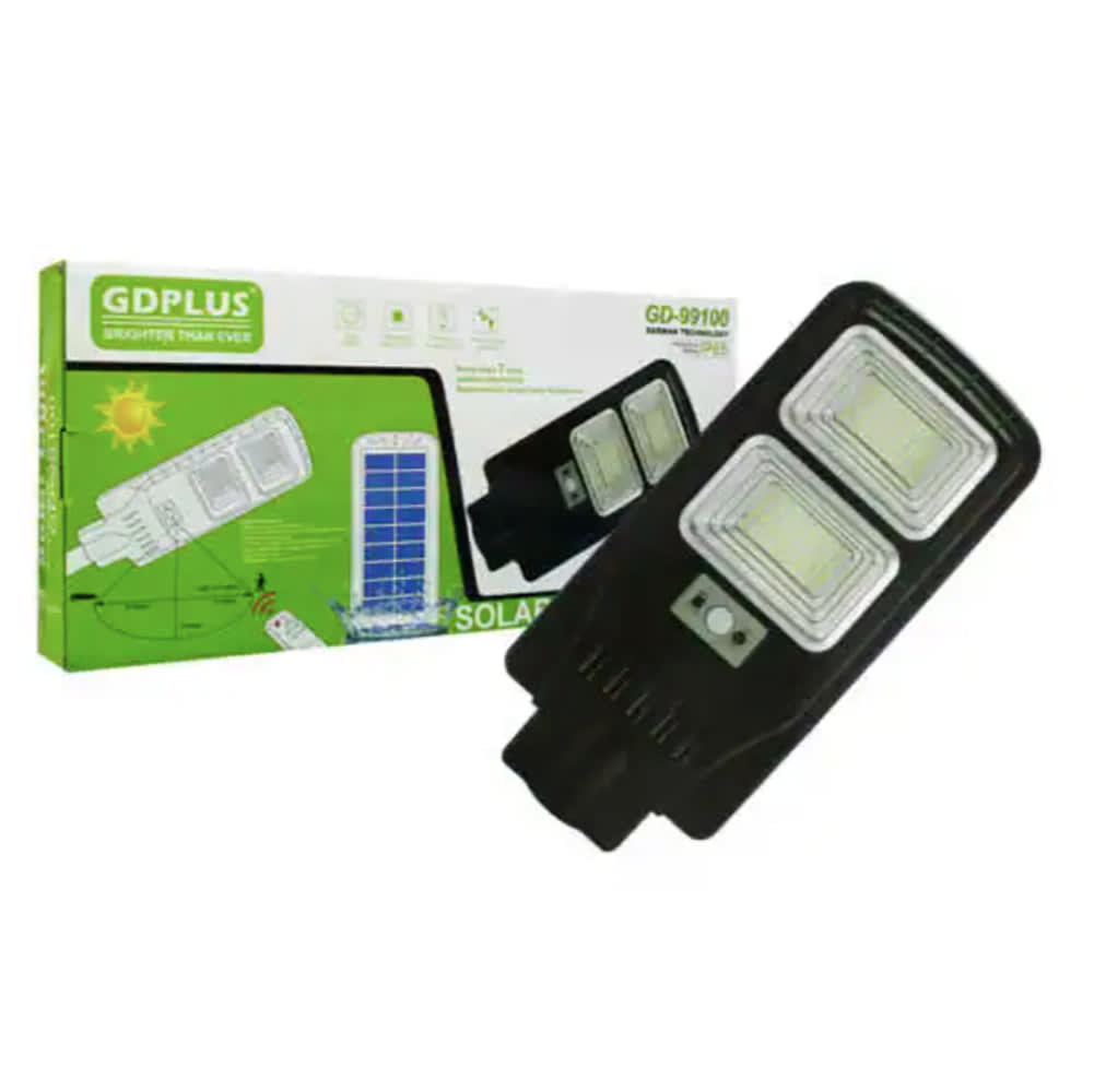 Luminaria Suburbana Alumbrado Publico Solar 100W con Sensor Movimiento GD-991003