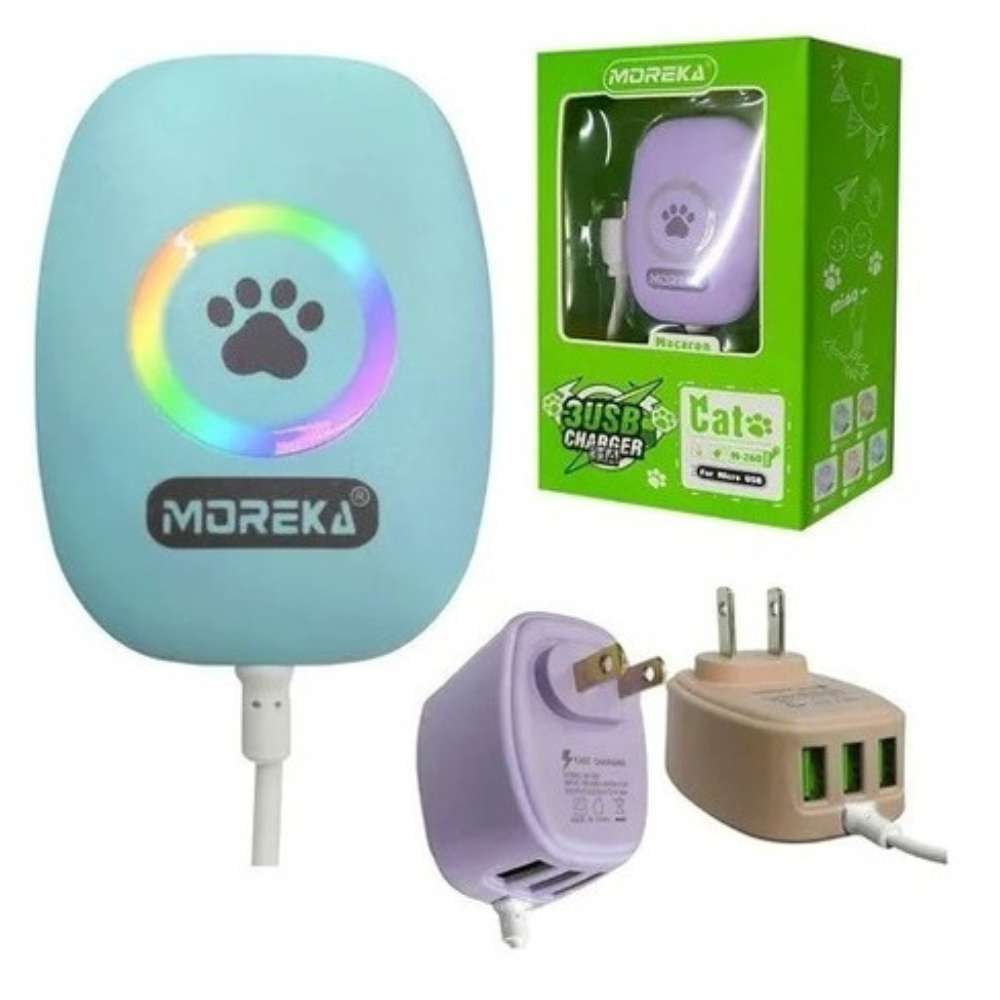 Cargador Moreka M-260, 3.1 A, Cable Tipo micro USB2