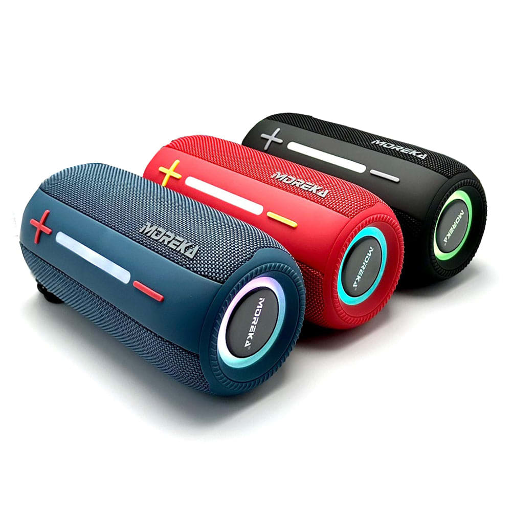 Bocina Bluetooth Moreka 373  Resistente al agua IPX6, Radio FM, USB, Micro SD9