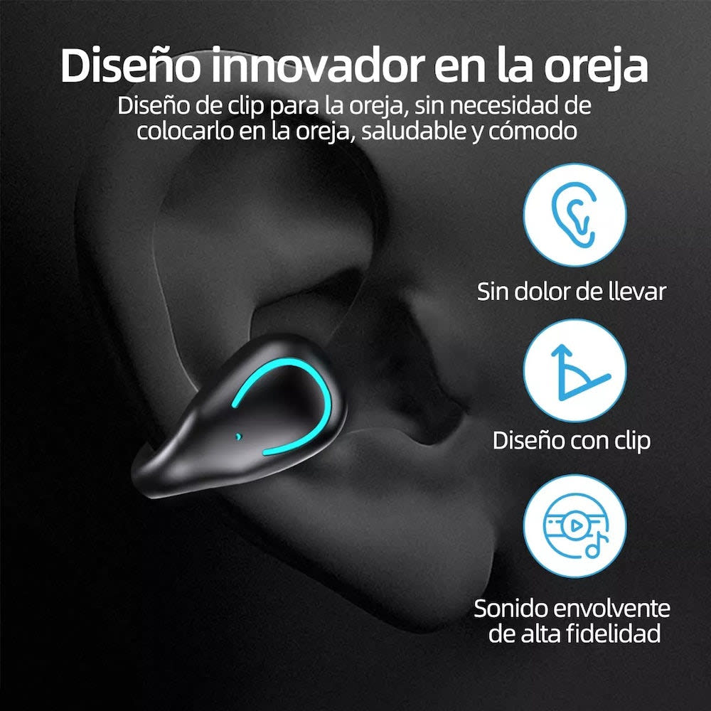 Audífonos Conducción Ósea Con Clip Gamer YYK-Q8011