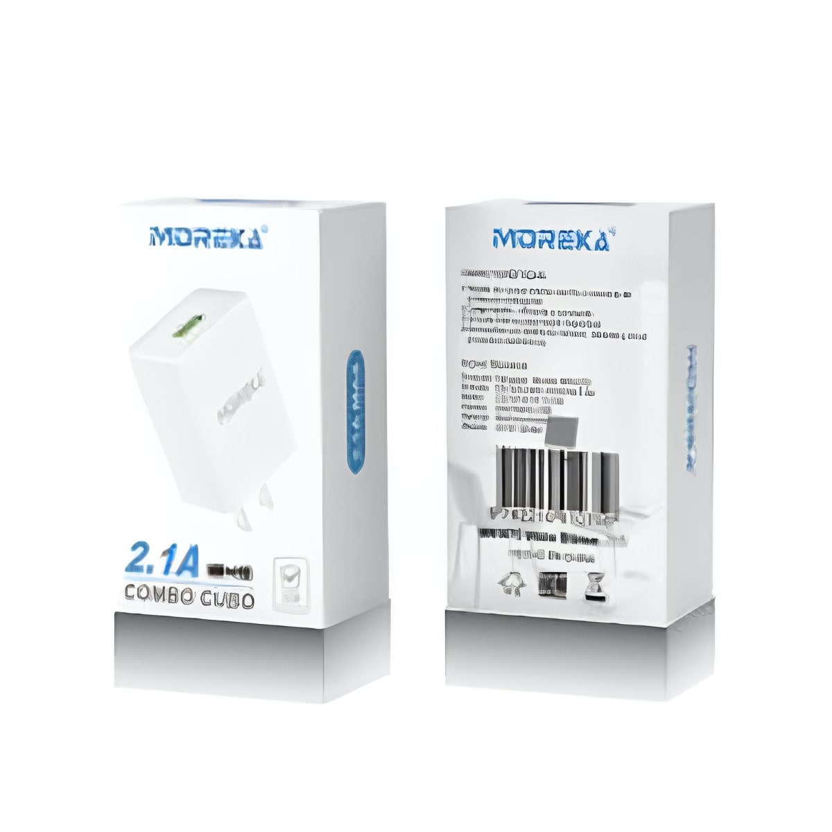 Cargador Moreka MR1275 2.1A, Cubo 10W Carga Rapida2