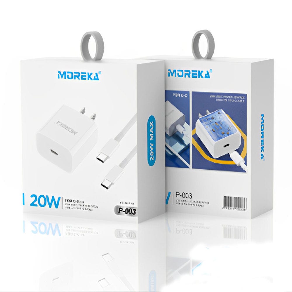 Cargador MOREKA P-203 20W, 3.1A Puerto C Cable C - C 1M2