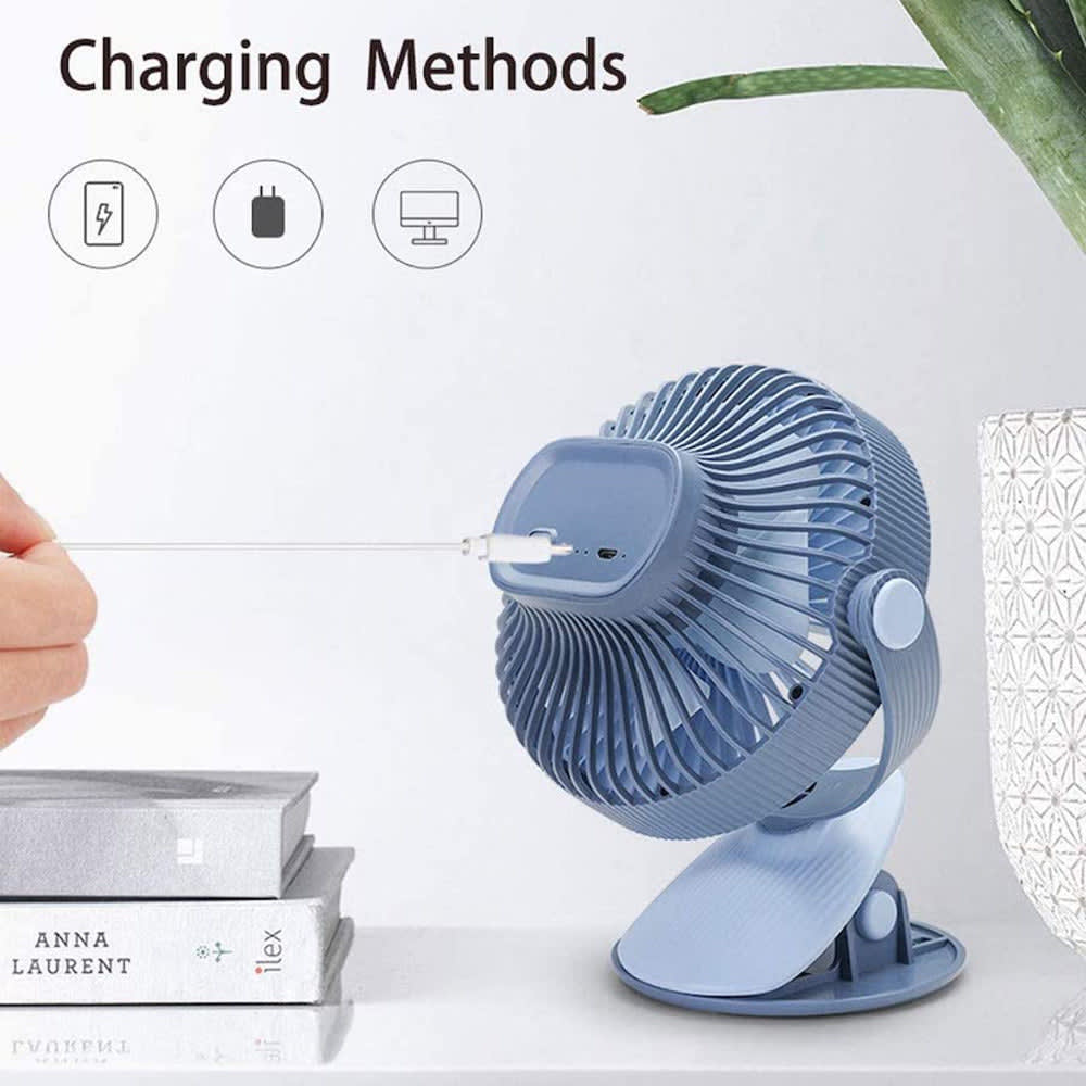 Ventilador eléctrico con Clip de 5.5 Pulgadas Recargable MF0259