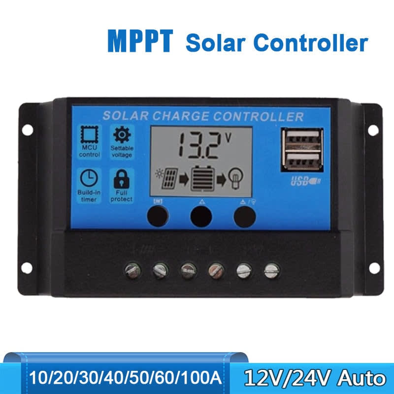 Controlador de panel Solar LCD, regulador de cargador de batería, 10A3