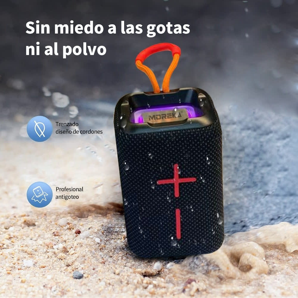 Bocina Bluetooth Moreka MR-F68 TF Card Radio FM Resistente al agua10