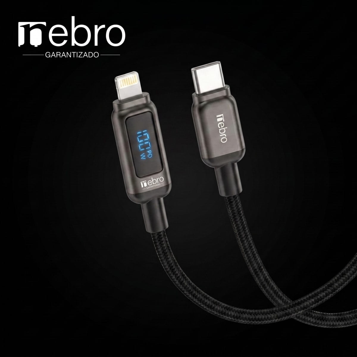 Cable Nebro WD-309TL USB-C a Lightning 60W Trenzado 1.2m5